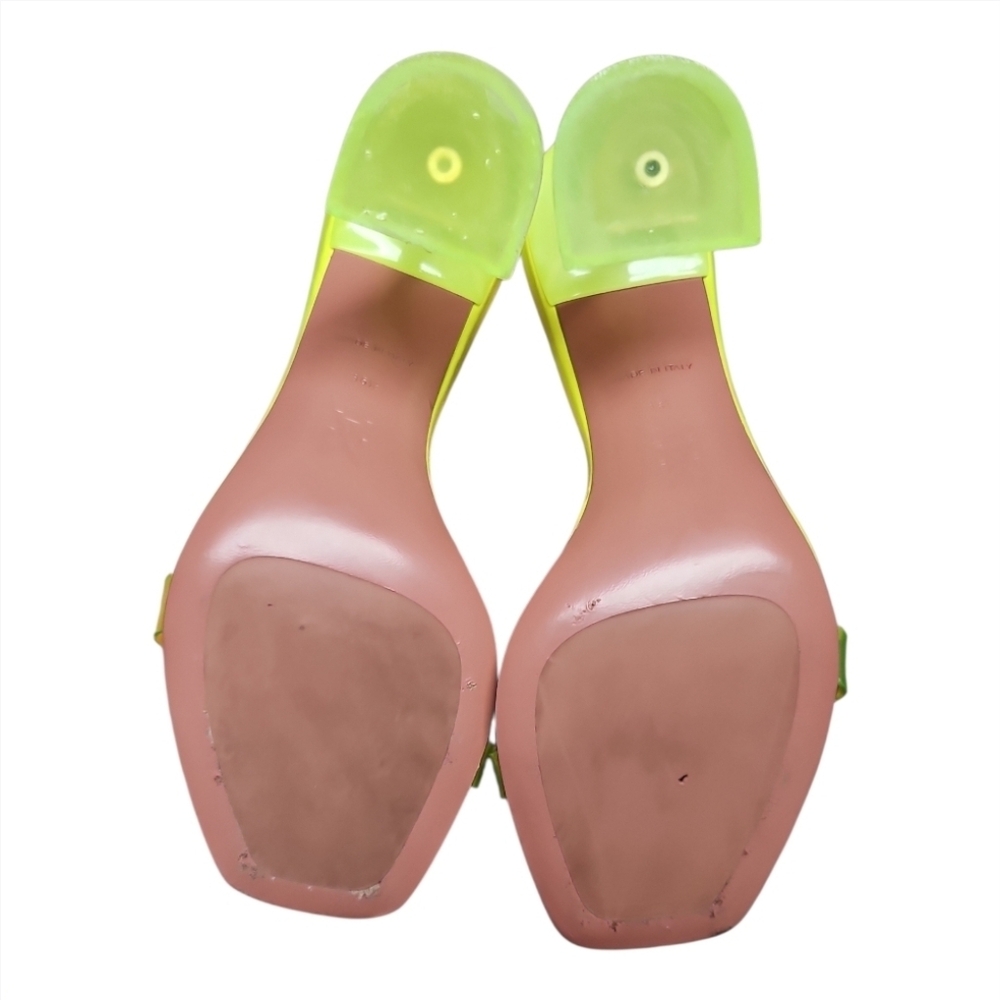 AMINA MUADDI | ​Martini Neon Yellow Crystal PVC Heels EU 36.5 / US 6.5 - Picture 7 of 8